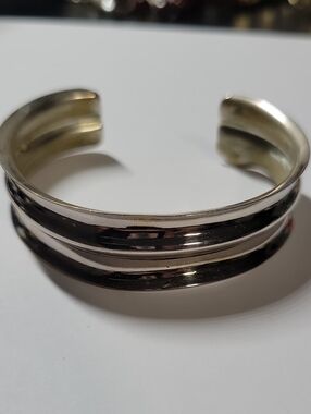 Classic Silver-Tone Cuff Bracelet - Elegant Women's Jewelry